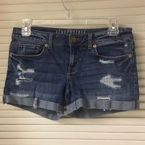 Aeropostale Distressed Jean Short